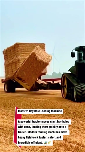 Massive Hay Bale Loading Machine #tractor #farming