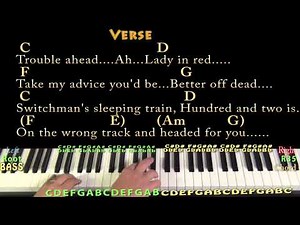 Casey Jones (Grateful Dead) Piano Cover Lesson in C with Chords/Lyrics