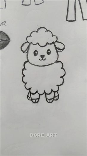 how to draw sheep 🐑 tutorial #tutorial #drawing #howtodraw #shorts