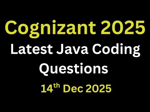 Cognizant Java Cluster Coding Questions | Cognizant Technical Assessment Java Questions