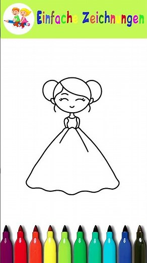 Wie man ganz einfach eine süße Prinzessin zeichnet, Malbuch für Kinder und Kleinkinder