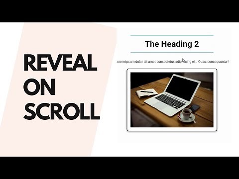 Reveal On Scroll Animation For WordPress Website