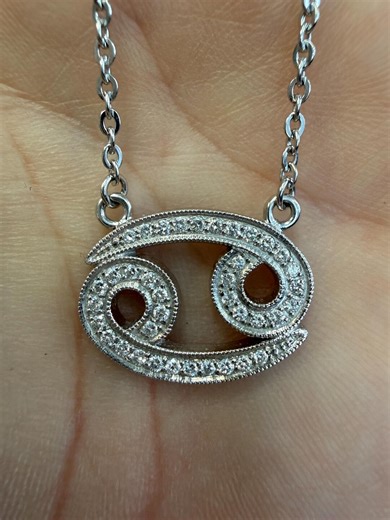 Zodiac Cancer Necklace - Etsy