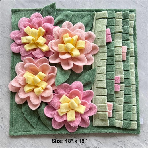 Flower Garden Snuffle Mat: Foraging Enrichment Mat for Rabbits, Dogs, and Other Pets - Etsy