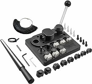 HAADID Ring Bending Tool with Nylon Dies, Ring Bender Shaper Press Machine, Spoon Making Kit with Mandrel Bender