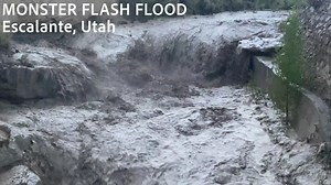 3.6M views · 37K reactions | FLASH FLOOD with debris plug intercepted by Dominator Drone in Escalante, Utah! | Reed Timmer Extreme Meteorologist | Facebook