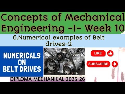 CME 1 Week 10 Session 6 Belt drives Numerical examples