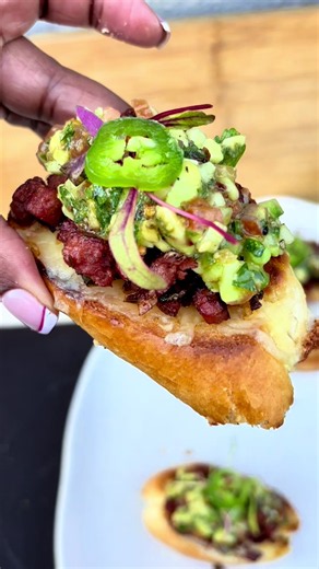Caramelised Corned Beef Crostini with Chimichurri Salsa