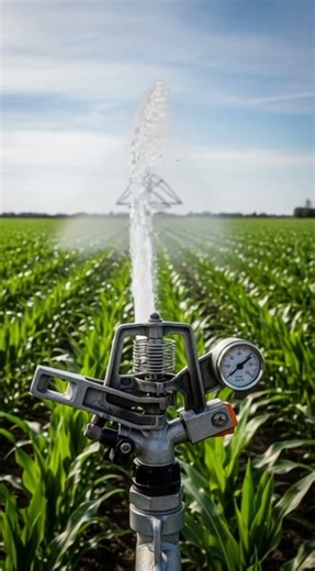 High Pressure Impact Sprinkler in Action | Smart USA Farming Technology #Shorts