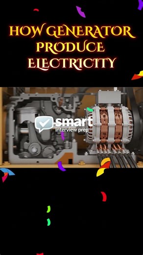 hOW GENERATOR PRODUCE ELECTRICITY ANIMATION 🔥