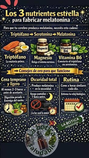 Cómo activar tu melatonina naturalmente | Los 3 nutrientes estrella para dormir mejor #salud