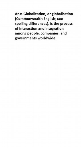 What is Globalization?