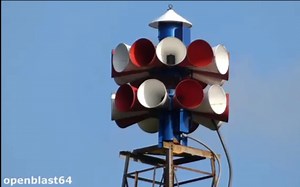 Federal Signal 3T22 siren test, Cambria, Wl