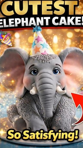 🐘the Cutest Elephant Cake Ever! | say something 💫#shorts