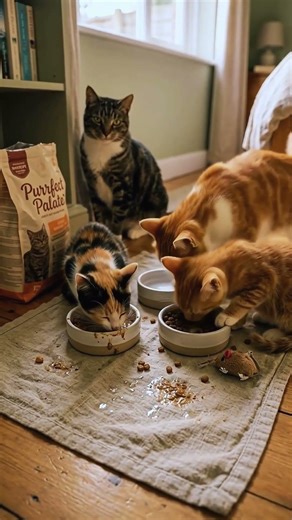 Morning routine: Cat family edition