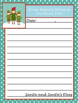 Dear Santa Letter Writing Template | Printable Christmas & Winter Writing Activi