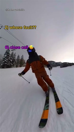 Ranking the craziest ski collisions #ski #skitok #snowboarding #snowboard