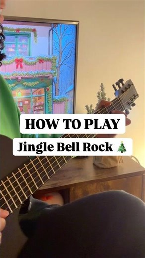 How to play Jingle Bell Rock on Guitar (EASY TUTORIAL) 🎸🎄 #shorts