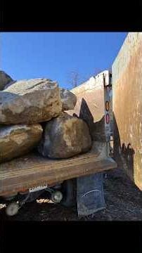 its best to use this barn/swing gate when dumping this size rock. #junktruck #dumpwagon