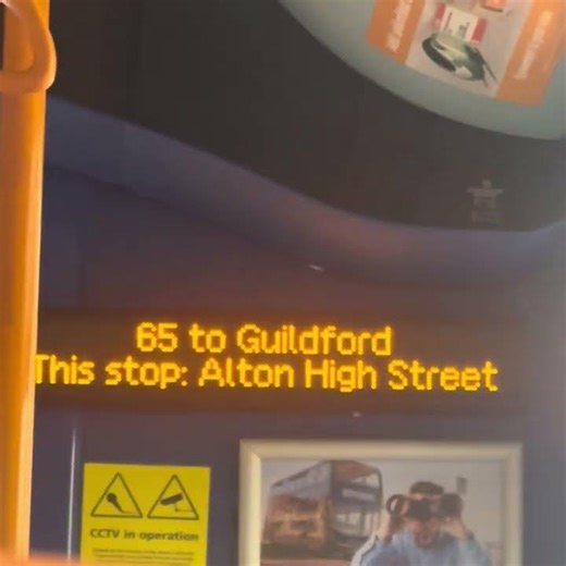 SC South’s Guildford ibus announcing the 65 service to Guildford onboard 37272 05/05/2026