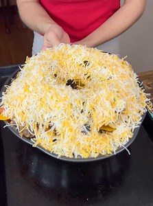best nacho hack ever this cooking video shows how to make the best nachos ever using a Bundt cake mold technique | Brooklyn B