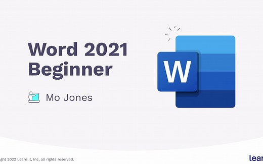 Word 2021 初学者教程 （英文）
