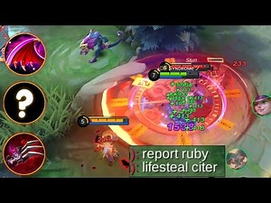 Build 90%Lifesteal Terbaru Ruby Tersakit Paling Gacor Setelah Update! Mobile Legends