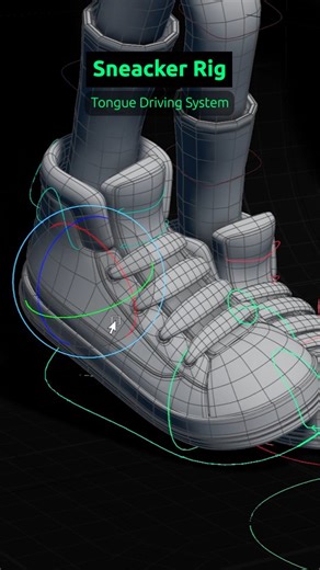 Victor | Character Rig on Instagram: "Sneaker rig with driving systems for tongue and top parts. Clean deformation, linked controls for natural movement, and animator-friendly setup. Perfect for product animation, ads, and motion design. . . . #3DRig #MayaRig #3drigging #Characteranimation #3Danimation #CharacterRigging #AnimationProduction #CGProduction #AnimationStudio #AnimationTools #3DArt #CGArtists #ProductRigging #RiggingWorkflow"