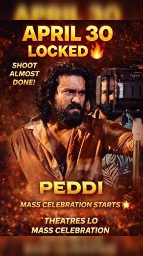 PEDDI April 30 🔥 Theatres Lo blast | Shoot Almost Done #arrahman #ramcharan #buchibabu #peddi