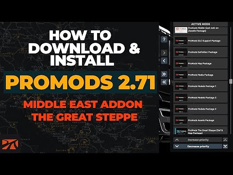 How to Download & Install Promods 2.71 in ETS2 1.51 | Middle East Addon, The Great Steppe Full Guide