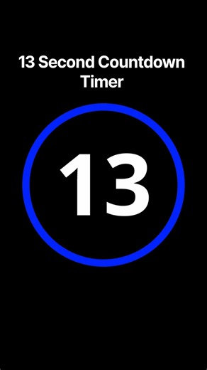 13 Second Timer With Relaxing Sound | #13secondcountdowntimer #13second #13secondtimer #countdown 13