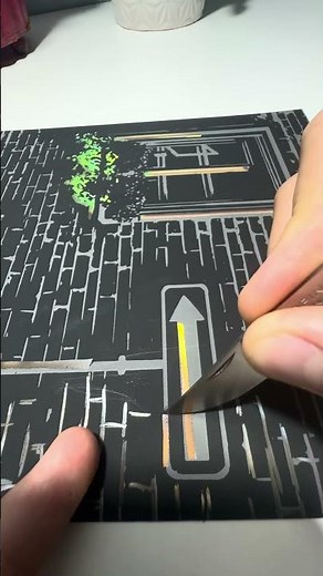 Beautiful Window View Scratch Art 🪟🛵⬅️🍀✍️