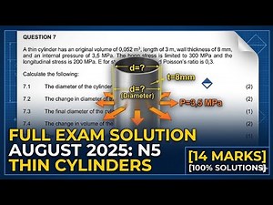 August 2025 Thin Cylinders Exam - Strength of Materials and Structures N5