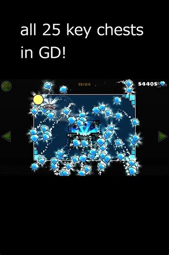 all 25 key chests in GD! #geometrydash #gd