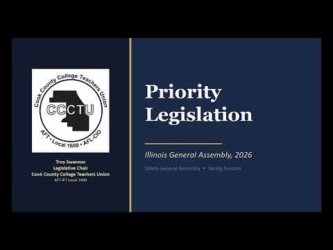 2026 Legislative Priorities | Cook County College Teachers Union