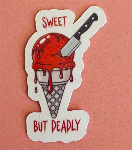 Sweet but Deadly Ice Cream Sticker – Cute Horror Vinyl Decal - Etsy
