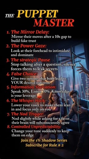 How to Control Conversations Like a Puppet Master 🎭 #darkpsychology #sigma #mindset #shorts
