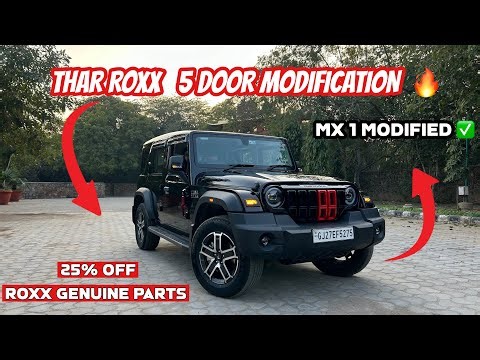 THAR ROXX MX1 BASE MODIFICATION ✅BASE TO TOP ✅THAR ROXX GENUINE ACCESSORIES 🔥WITH PRICE ✅THAR ROXX
