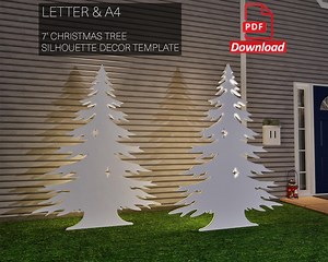 Christmas Tree Silhouette Template: Outdoor Decor (PDF Download) - Etsy