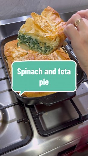 Delicious Spinach and Feta Filo Pie Recipe | Easy Dinner Idea