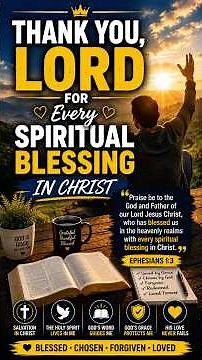 Morning Prayer of Thanksgiving | Thank You for Every Spiritual Blessing | Ephesians 1:3