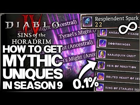 Diablo 4 - How to Get ALL Mythic Uniques in Season 9 - BIG Drop Rate Problem, Farm Guide & Sparks!