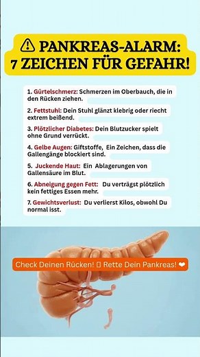Pankreas-Check: 7 Zeichen, dass Deine Bauchspeicheldrüse STIRBT! 🏗️⚠️ (SOFORT PRÜFEN)"