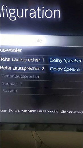 Konfiguration, Dolby atmos, dts x von meinem surround System Info in Beschreibung