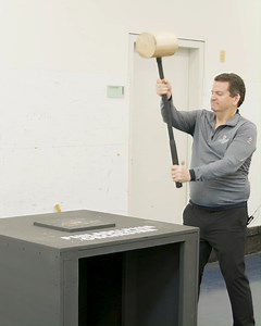 The hammer strikes in Mahler’s Sixth Symphony are more than just a percussive device—each brief but mighty strike symbolizes a blow of fate from the composer’s life. Principal Percussion Christopher Deviney gave us an explanation and demonstration of the iconic hammer of fate, and musicians from other sections of the Orchestra (and even Yannick!) got their chance to wield the thunderous hammer. Join us in Marian Anderson Hall April 10–13 or at Carnegie Hall on April 15 to witness the power of Ma