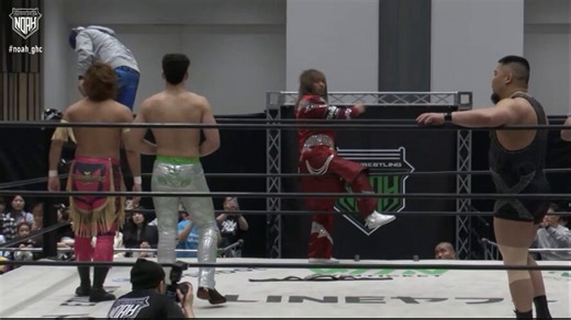 【🛎LIVE配信中！】＜第6試合・8人タッグマッチ＞内藤哲也＆BUSHI＆アンヘル・レイエス＆RYUSEIvsマサ北宮＆アルファ・ウルフ＆カイ・フジムラ＆政岡純4.4八王子大会はWRESTLE UNIVERSEで生配信！▶https://t.co/bvPaMhz0Rj#noah_ghc