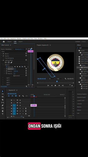 Premiere Pro'da "Lighting Effects" #youtubeshorts #youtube #ytshorts #fenerbahçe #premierepro #reels