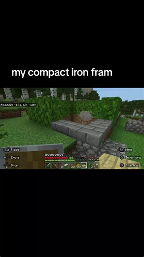Compact Iron Farm Design for Bedrock in Minecraft