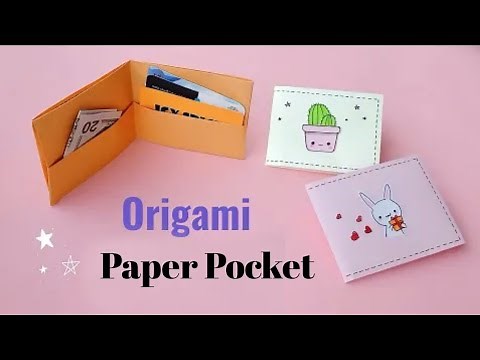 DIY PAPER MINI CUTE POCKET || DIY CRAFT || Kagaj se pocket banaye || Kagaj ki chijen ORIGAMI