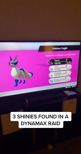 3 shinies found in a dynamax raid on Pokémon sword let’s GOOOOOO #pokemon #fyp #reaction #shinyreaction #swordandshield